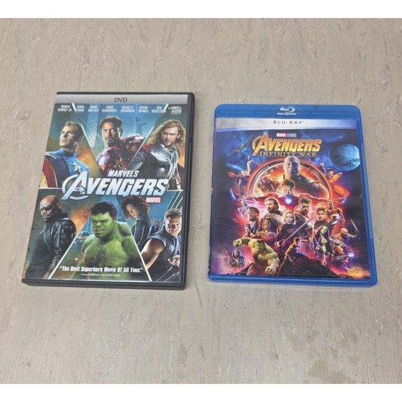Other - Marvel Avengers 2-Movie Lot:‎ The Avengers (DVD) & Avengers: Infinity War (BLR)